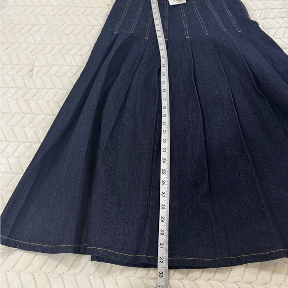 Free Assembly Dark Wash Denim Midi Skirt - Picture 6 of 7